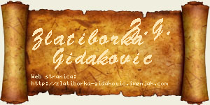 Zlatiborka Gidaković vizit kartica
